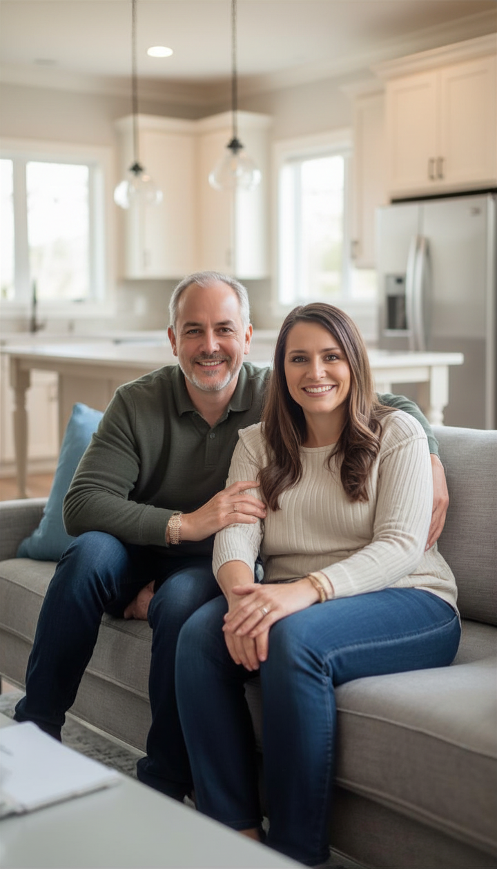 Happy Toronto family homeowners