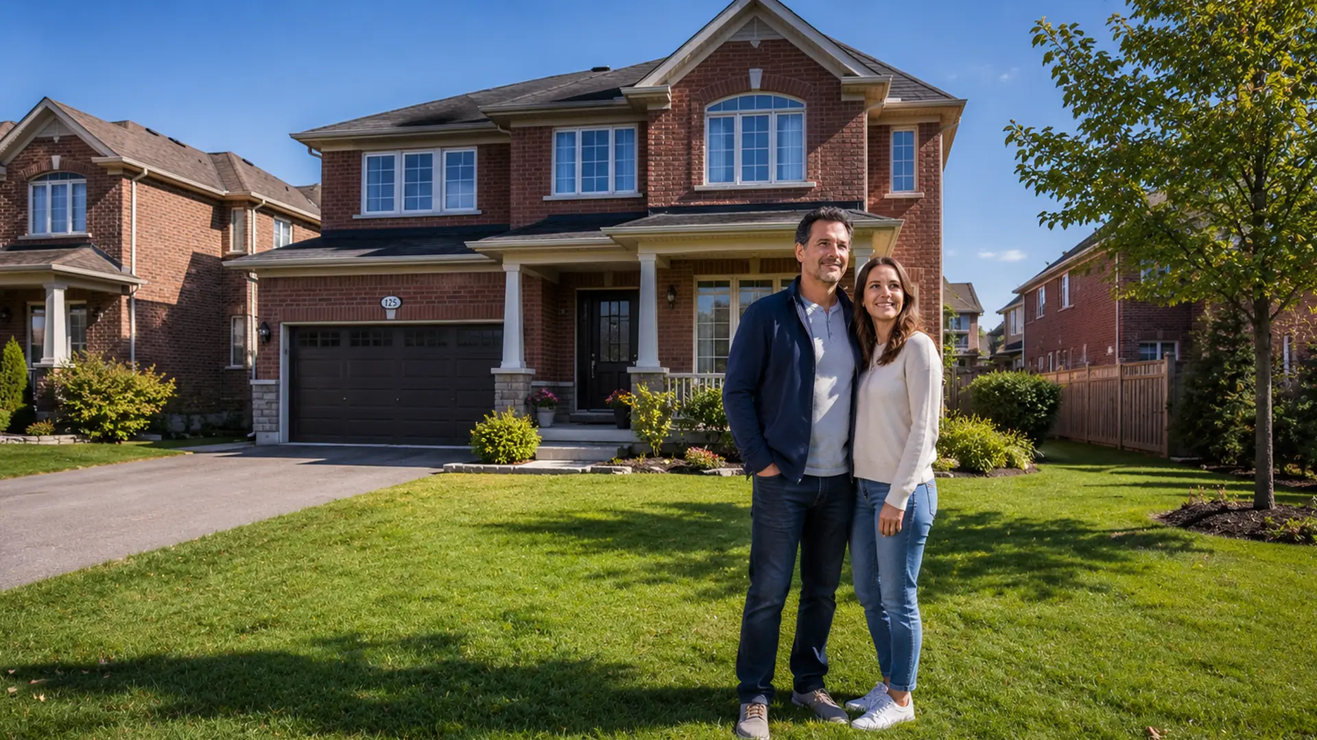 Ontario homeowner who stopped a power of sale, standing in front of their home