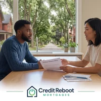 Ontario couple comparing a mortgage renewal notice against credit card statements